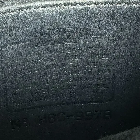 Coach Vintage Leather Crossbody Black Turnlock NYC 9378 Mini Purse Distressed - Picture 13 of 13